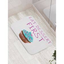 Dessert Cupcake Doodle Bath Mat