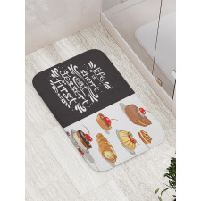 Eat Dessert First Patisserie Bath Mat