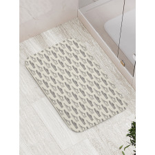 Retro Sneaker Shoes Pattern Bath Mat