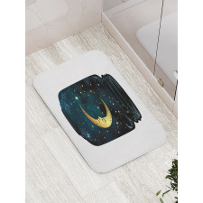 Crescent and Stars in Wish Jar Bath Mat