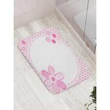 Girly with Flower Sweetheart Bath Mat