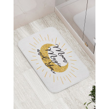 Lover Text Moon Magic and You Bath Mat