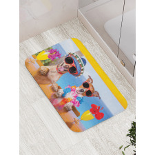 Tropic Summer Dog Friends Bath Mat