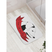 I Love My Rottie Doodle Bath Mat