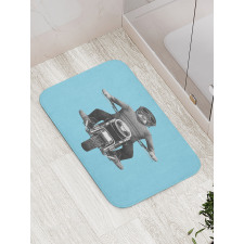 Dog Breed Riding Scooter Bath Mat