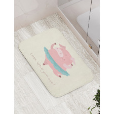 Love Who You Are with Ballerina Bath Mat