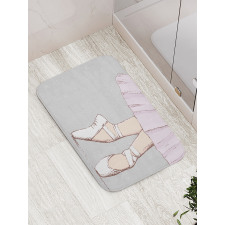 Legs Standing in Balance Bath Mat