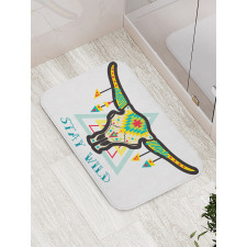 Bohemian Stay Wild Bull Bath Mat