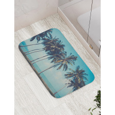 Summer Themed Tropical Shore Bath Mat