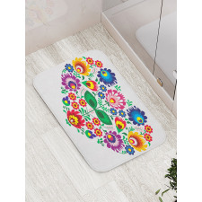 Slav Flowers Heart Bath Mat