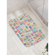 Colorful Cartoon Library Bath Mat