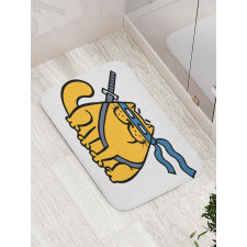 Hero Pet with Blindfold Bath Mat