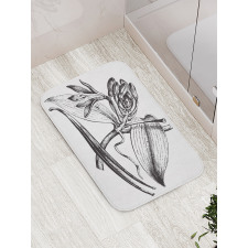 Vintage Engraved Flower Art Bath Mat