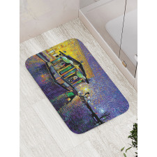 Kyiv City Night Art Bath Mat