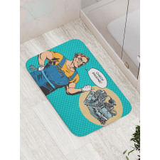 Pop Art Repairman Bath Mat