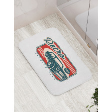 Retro Service Old Car Bath Mat