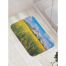 Sunhemp Flowers in a Meadow Bath Mat