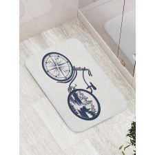 Compass and Landscape Wheels Bath Mat