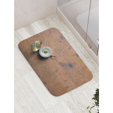 Opened Tool on Grunge Wood Bath Mat