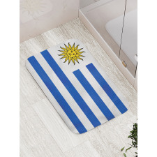 Simple Stripes and Sun Flag Bath Mat