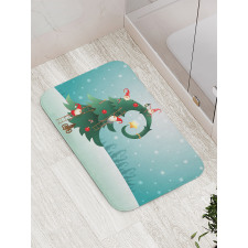 Christmas and Gnomes Bath Mat