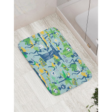 Theme of Brazil Cultural Bath Mat