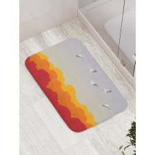 Flying Strokes Autumn Forest Bath Mat