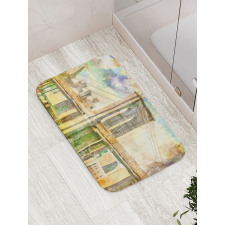 New York Brush Strokes Bath Mat