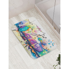 Modern Fine Art Paint Bath Mat