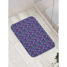 Paisley Teardrops Motif Bath Mat