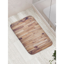 Aged Planks Pattern Bath Mat