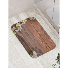 White Bloom Arrangement Bath Mat