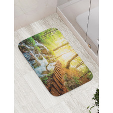 Deep Forest with Stream Bath Mat