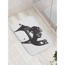 Death Drinks Wine on Camel Bath Mat