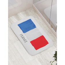 Simplistic Watercolor Flag Bath Mat