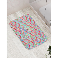 Flowers Birds and Hearts Bath Mat