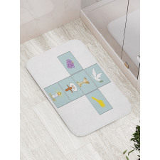 Greeting and Welcoming Image Bath Mat