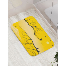 Birds on Bare Branches Bath Mat