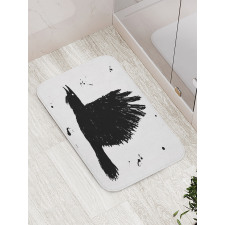 Gothic Ink Sketch Bird Bath Mat