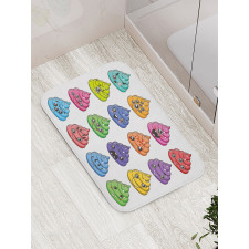 Happy Colorful Kawaii Bath Mat