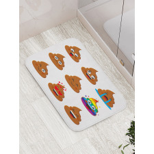 Cartoon Turd Bath Mat