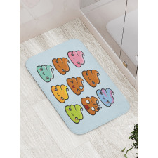 Kawaii Cartoon Bath Mat