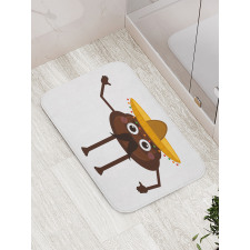 A Funny Mexican Turd Bath Mat