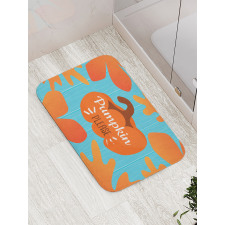 Pumpkin Please Words Bath Mat