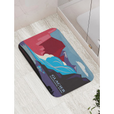 Abstract Mountains and River Bath Mat