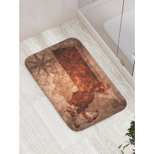 State Map USA Theme Bath Mat