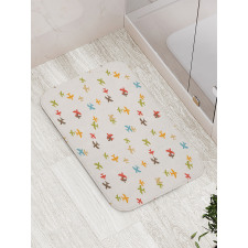 Minimal Colorful Planes Bath Mat