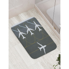 Landed Parked Airplanes Bath Mat