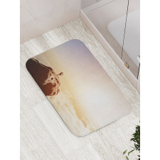 Man Practices Martial Arts Bath Mat