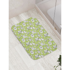 Sketch Drawn Citrus Fruit Bath Mat